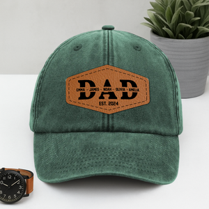 Custom Name Dad With Kid Denim Baseball Cap TH10 894027