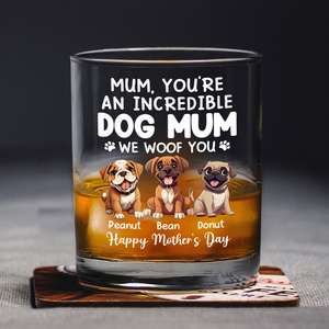 Custom Photo Incredible Dog Dad Whiskey Glass Father's Day Gift CH07 895986