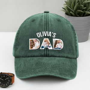 Upload Photo Kid Dad Washed Denim Baseball Cap HA75 892506