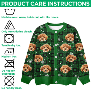 Custom Buddy Photo Christmas Snow Cardigan CH07 899584