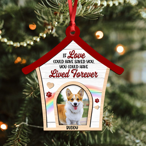 Custom Photo Dog Loss Memorial Wood Ornament CH07 896906