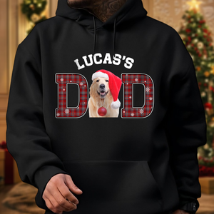 Custom Photo Dog Cat Dad Dark Shirt Christmas Gift For Family HO82 894396