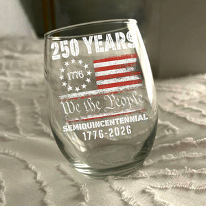 Celebrate Our America 250th Anniversary United States Semiquincentennial Wine Glass HA75 897416