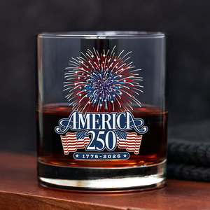 America 250 Firework Whiskey Glass TH10 894643