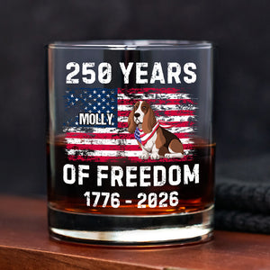 Custom Dog America 250 of Freedom Whiskey Glass For Dog Lovers LM32 895319