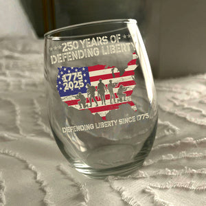 250 Years Of Defending Liberty Wine Glass TH10 894687