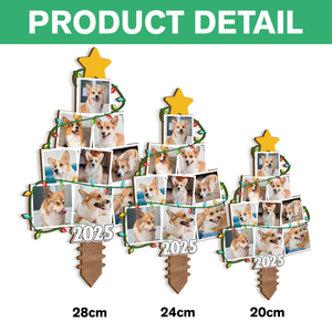 Custom Dog Photo Christmas Tree Acrylic Topper Gift For Dog Lover CH07 899026