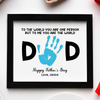 Dad To Me You Are The World Handprint Personalized Picture Frame Father's Day Gift HA75 892340
