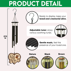 Custom Photo You Left Paw Prints On My Heart Memorial Acrylic Wind Chimes TH10 894285