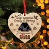 Custom Ultrasound Photo Baby Reveal Personalized Pregnancy Announcement Christmas 2 Layered Wood Ornament CH07 899272