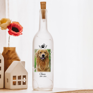 Custom Photo When You See Me In Your Dream Dog Memorial Bottle Lamp LM32 893163