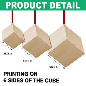 Custom Photo We're Always With You Memorial Cube Ornament For Christmas TH10 894525