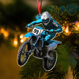 Personalized Gift Dirt Bike Christmas 2025 Acrylic Ornament For Biker LM32 895443