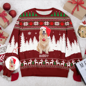 Custom Photo Dog Winter Ugly Sweater Gift For Dog Lovers HA75 897550