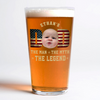 Custom Kid Photo - Dad, The Man The Myth The Legend Dad Beer Glass LM32 893531