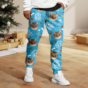 Custom Dog Cat Photo Best Dog Dad Mom Ever Photo Personalized Sweatpants CH07 896566