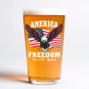 250 Years of Freedom America Patriotic Eagle Flag Print Beer Glass HA75 897348