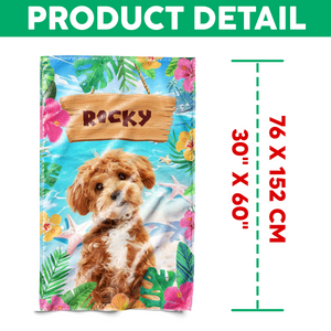 Custom Photo Summertime Bliss With Vibrant Dog Cat Beach Towels Summer Gift For Dog Cat Lovers HO82 893948