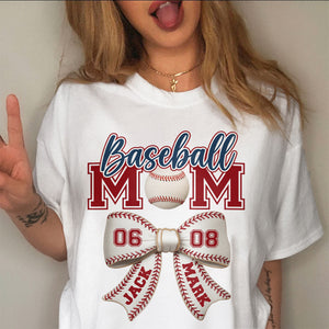 Custom Name Baseball Mom Coquette Bright Shirt CH07 895312