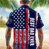 Personalized Best Dad Ever Patriotic 1776-2026 Hawaii Shirt LM32 668911