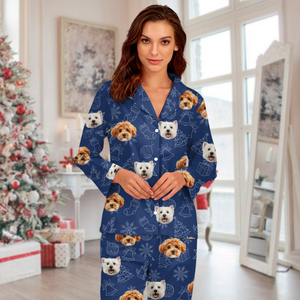 Custom Dog Photo Christmas Pajamas Christmas Gift For Pet Lovers CH07 896130