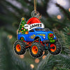 Personalized Name Monster Truck Christmas Acrylic Ornament Kids Boy Xmas Gifts HA75 919176