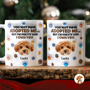 Custom Photo You May Have Adopted Me But I'm Pretty Sure I Own You - Personalized 3D Inflated Effect Mug HO82 894424