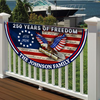 Custom Family Name America Anniversary 250 Years of Freedom Non-Pleated Fan Flag HO82 901604