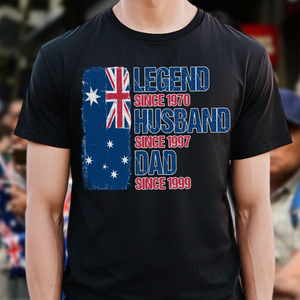 Legend, Husband, Dad And Grandpa - AUS Flag Version - Personalized Shirt TH10 894173