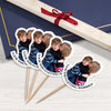 Custom Photo Look Who's Getting Married Cupcake Topper TH10 170575