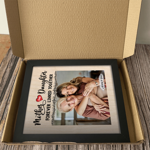 Custom Photo Mom And Daughter Forever Linked Together Personalized Picture Frame CH07 895306