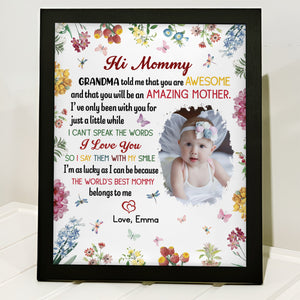 Custom Kid Photo Grandma Told Me That You Are Awesome Picture Frame HA75 891990