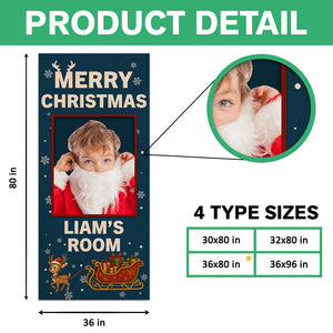 Custom Photo Merry Christmas Door Cover Gift For Son CH07 899880