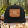 Custom Kid Names Dad Fist Bump Leather Patch Cap, Personalized Gift for Dad HO82 902286