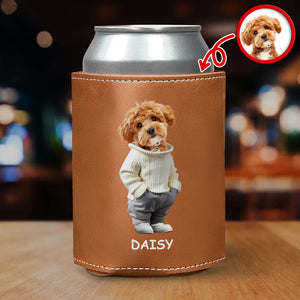 Custom Photo And Name Dog Cat Can Cooler Holder HA75 897592