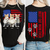 Custom Photo Best Dog Dad, Dog Mom Ever US Flag Back & Front Dark Shirt HA75 892396