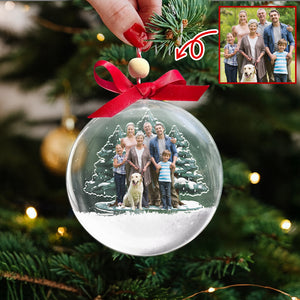 Custom Photo Together Is Our Favorite Place 3D Ball Ornament For Christmas TH10 896069