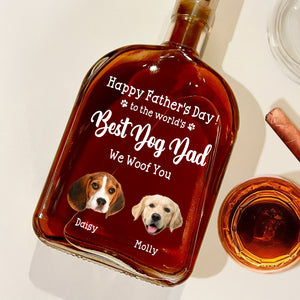 Custom Photo To The World's Best Dog Dad Whiskey Bottle TH10 894017