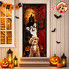 Custom Photo Trick Or Treat Halloween Door Cover – Personalized Gift for Dog Lovers LM32 669579