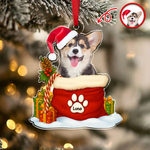Custom Pet Photo Acrylic Ornament Christmas Gifts For Dog And Cat Lovers CH07 899434