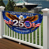 Custom Family Name United States 250th Anniversary 1776–2026 Eagle Non-Pleated Fan Flag LM32 669173