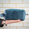 Custom Dad And Kids Photo Drawing Style Engraved Men's Leather Toiletry Bag HO82 894224