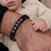 Personalized Name Adorable Icon Mens Beaded Leather Bracelet Gift For Dad, Family LM32 893659