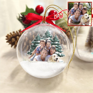 Custom Photo Together Is Our Favorite Place 3D Ball Ornament For Christmas TH10 896069