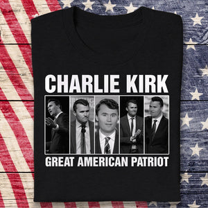 Charlie Kirk Great American Patriot Dark Shirt HA75 64472