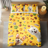 Custom Cute 3D Dog Paw Brick Pattern- 3D Inflated Effect Quilt Bedding Set LM32 897145