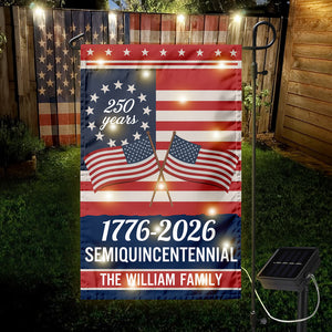 Custom Family Name Semiquincentennial 250th Anniversary LED Garden Flag LM32 895867