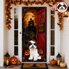 Custom Photo Trick Or Treat Halloween Door Cover – Personalized Gift for Dog Lovers LM32 669579