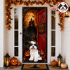 Custom Photo Trick Or Treat Halloween Door Cover – Personalized Gift for Dog Lovers LM32 669579