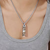 Custom Cat Eyes Photo Long Necklace For Cat Lover TH10 892859